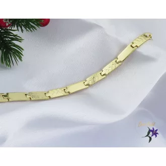   Dzsenna antiallergén fényes metszésekkel díszített karkötő-14K