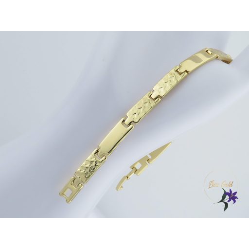 Dzsenna antiallergén fényes metszésekkel díszített karkötő-14K