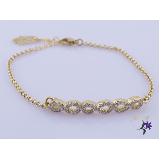 Ida antiallergén elegáns végtelen jel diszítésű karlánc-14K 