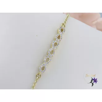   Ida antiallergén elegáns végtelen jel diszítésű karlánc-14K 