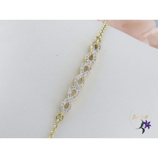 Ida antiallergén elegáns végtelen jel diszítésű karlánc-14K 