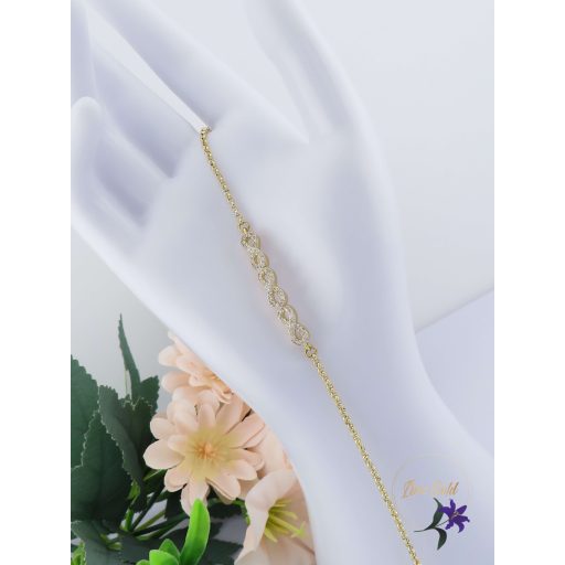 Ida antiallergén elegáns végtelen jel diszítésű karlánc-14K 