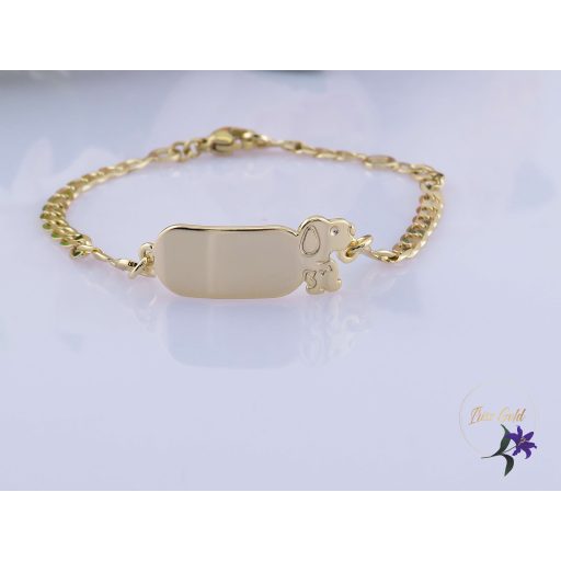 Mena antiallergén gyermek karkötő " tacskó kutyus " köztessel-14K 