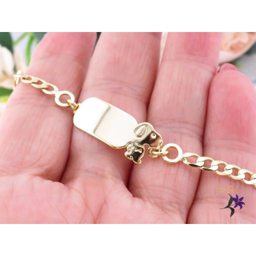 Mena antiallergén gyermek karkötő " tacskó kutyus " köztessel-14K 