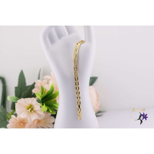 Donna antiallergén karkötő középen metszett díszítés -14K 