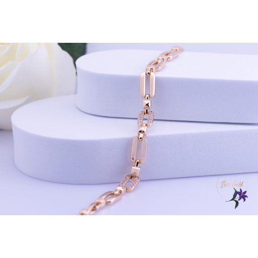 Sofia antiallergén hosszúkás lánc szemes karkötő-18K 