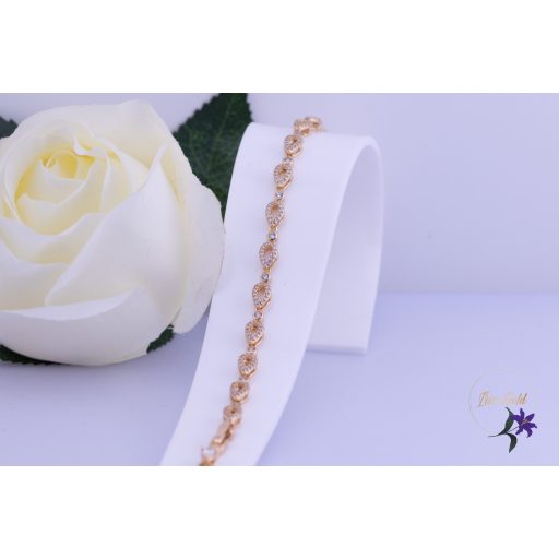 Ritus antiallergén kis csepp formákból álló köves karkötő-18k 