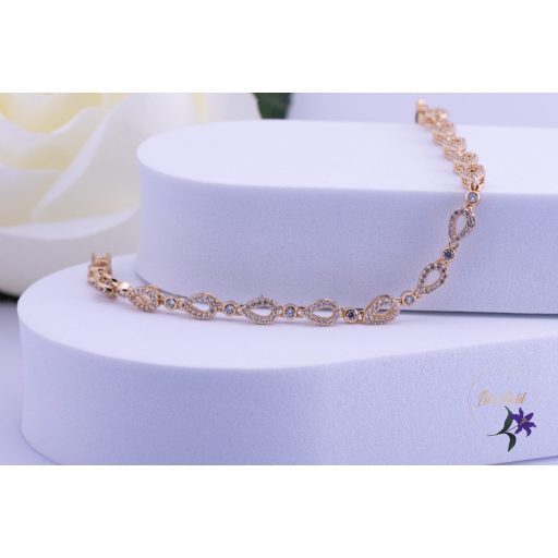 Ritus antiallergén kis csepp formákból álló köves karkötő-18k 