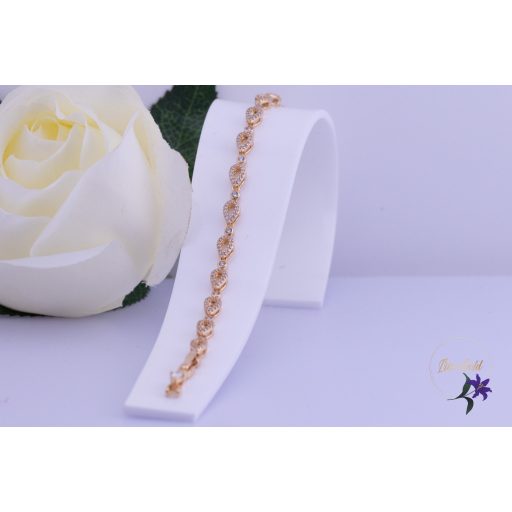 Ritus antiallergén kis csepp formákból álló köves karkötő-18k 