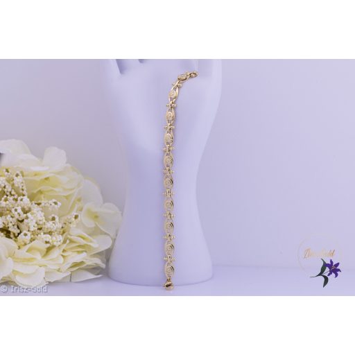 Mimi antiallergén kis szivekből álló karkötő kőnélküli-14K 