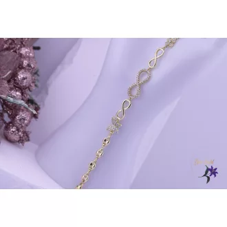   Leticia goldfilled végtelen jeles karkötő pillangó disítéssel-14K 