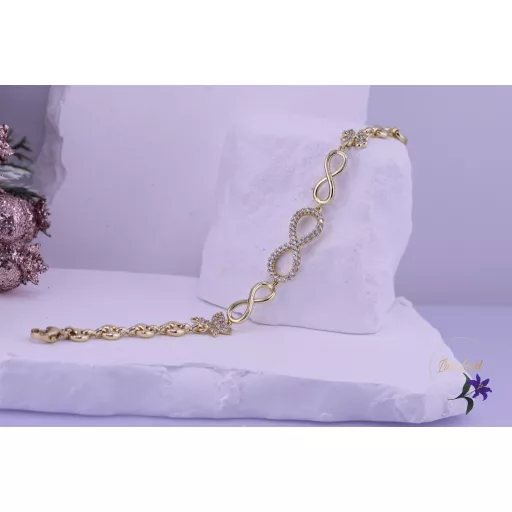 Leticia goldfilled végtelen jeles karkötő pillangó disítéssel-14K 