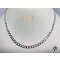 Andrey-47  antiallergénkerek szemes ródium nyaklánc 