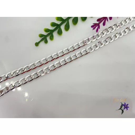 Andrey-47  antiallergénkerek szemes ródium nyaklánc 