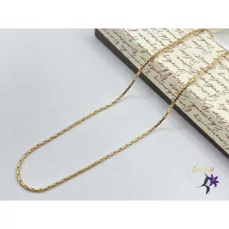   Xénia-45 gold antiallergén nyaklánc tömör kerek szemekből-18K