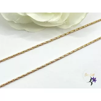   Xénia-45 gold antiallergén nyaklánc tömör kerek szemekből-18K
