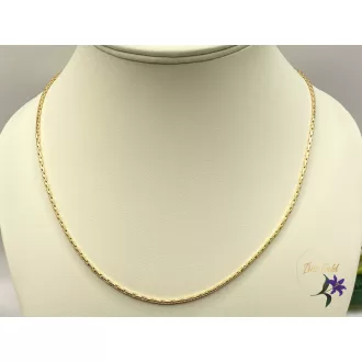   Xénia-45 gold antiallergén nyaklánc tömör kerek szemekből-18K