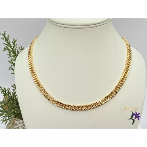 Alexsis 50 antiallergén gold filled fonott szemes vastag nyaklánc 18K