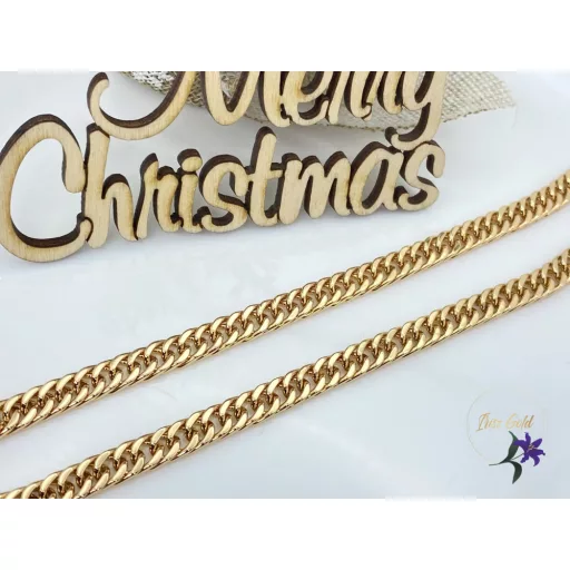 Alexsis 50 antiallergén gold filled fonott szemes vastag nyaklánc 18K