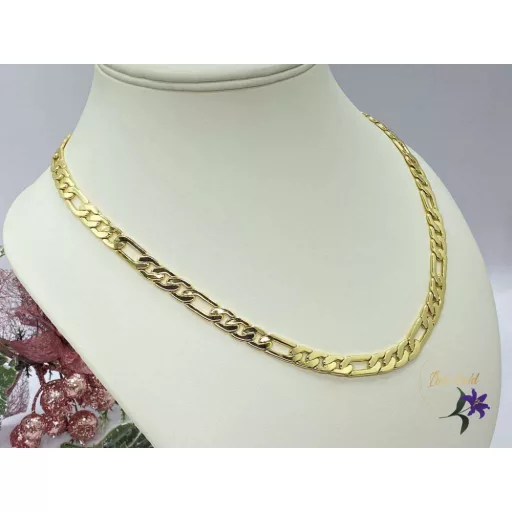 Figaró 50 antiallergén váltott szemes  nyaklánc -14K