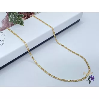   Danka-45  goldfilled antiallergén metszett szemes nyaklánc 18K