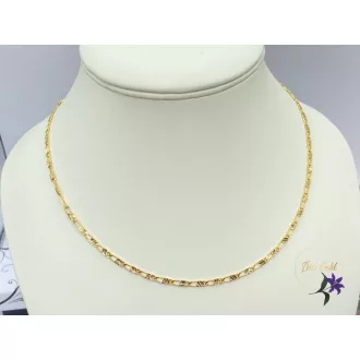   Danka-45  goldfilled antiallergén metszett szemes nyaklánc 18K