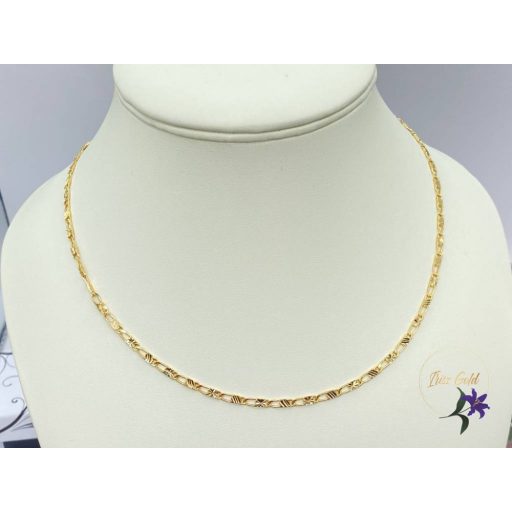 Danka-45  goldfilled antiallergén metszett szemes nyaklánc 18K