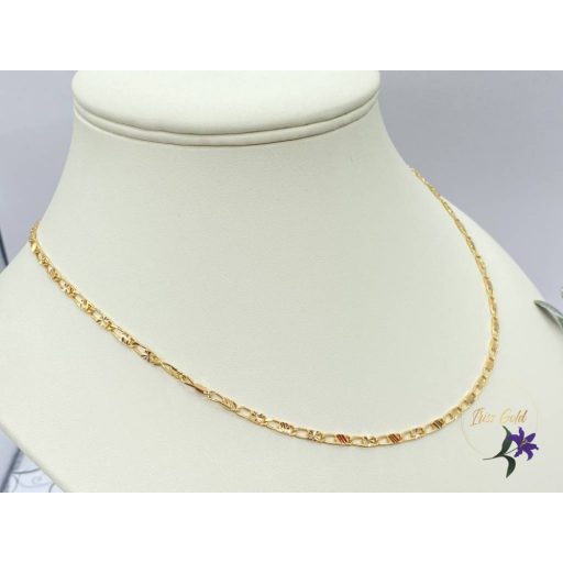 Danka-45  goldfilled antiallergén metszett szemes nyaklánc 18K