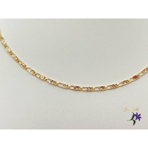 Danka-45  goldfilled antiallergén metszett szemes nyaklánc 18K