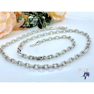 Mandina-45 white antiallergén szemes nyaklánc rodium