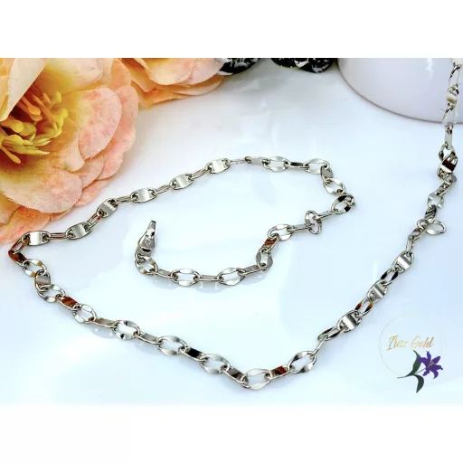 Karol white antiallergén nyaklánc rodium