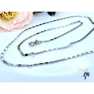   Mariott -50 white antiallgergén lapos szemes nyaklánc rodium