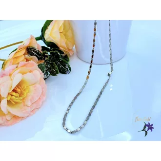   Mariott -50 white antiallgergén lapos szemes nyaklánc rodium