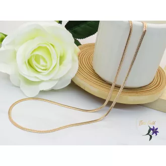 Anka-50 antiallergén lapos halszálka mintás nyaklánc 18K