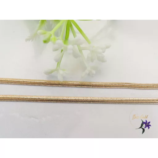 Anka-50 antiallergén lapos halszálka mintás nyaklánc 18K