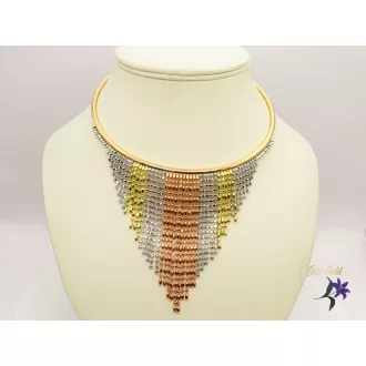   Otilia antiallergén merev nyakék , ékalakban több színű csüngők- trikolor 