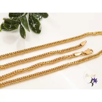 Karelina-55 antiallergén csavart szemes nyaklánc -18K 