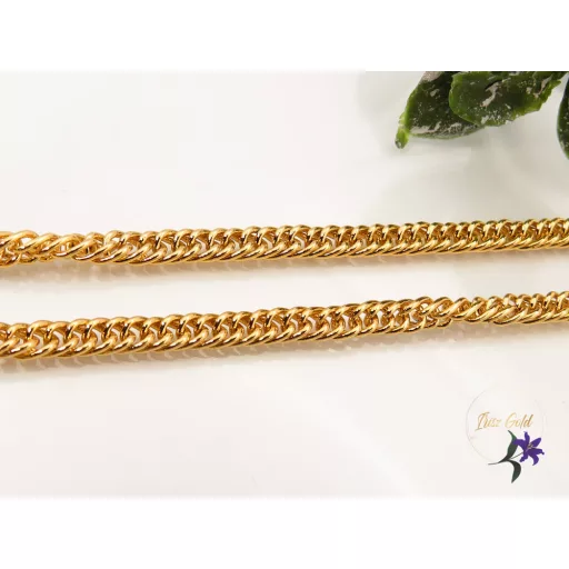 Karelina-55 antiallergén csavart szemes nyaklánc -18K 