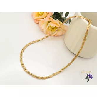 Mariott-50 antiallergén fonott szemes nyaklánc-18K 