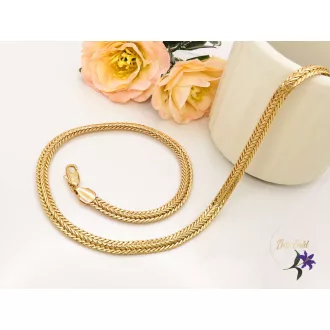   Henriette-60 antiallergén tömör halszálkás szemes  nyaklánc -18K 