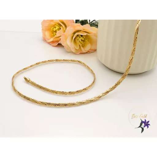 Mariott-60 antiallergén fonott szemes nyaklánc-18K