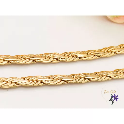 Mariott-60 antiallergén fonott szemes nyaklánc-18K