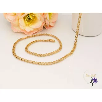 Mandora-50 antiallergén dupla hurok szemes nyaklánc-18K 