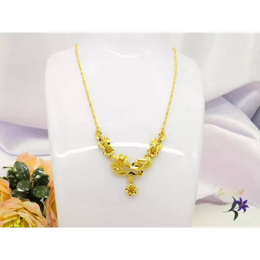 Alice antiallergén nyakék középen virág mintás betét-24K 