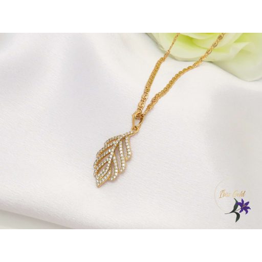 Xuping 18-K antiallergén level formájú medálos nyaklánc -Silvia