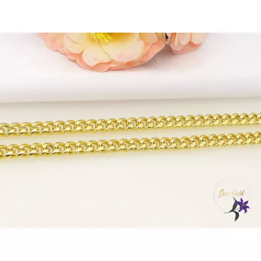 Ladola-50 antiallergén kerekszemes vastag lánc-14K