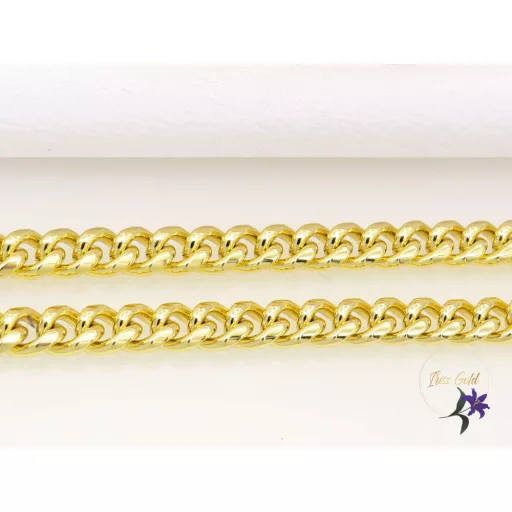 Ladola-50 antiallergén kerekszemes vastag lánc-14K