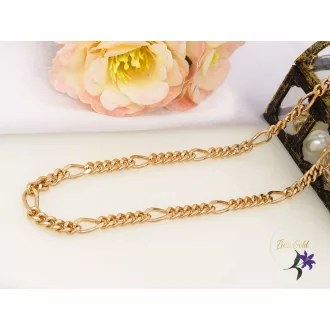 Frank-50 gold filled csavart szemes nyaklánc-18k