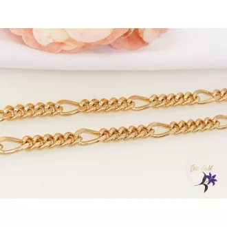 Frank-50 gold filled csavart szemes nyaklánc-18k