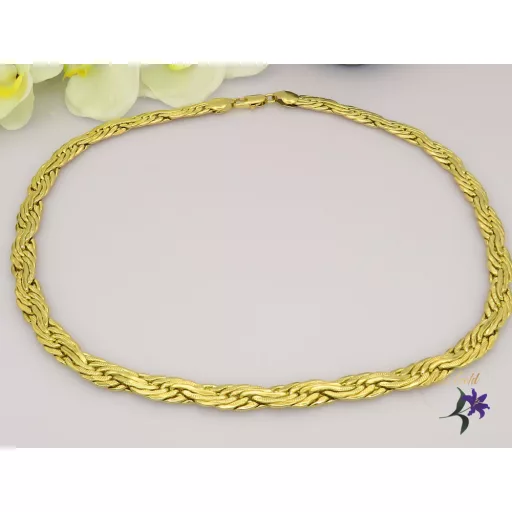 Suzann gold filled fonott széles nyaklánc-14K-CMJ 